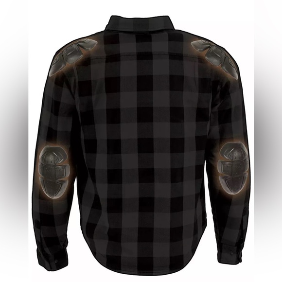 Milwaukee Performance Apparel Men's Aramid Checkered Plaid Biker Shirt size 3XL - Picture 4 of 14